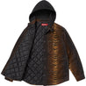 SUPREME QUILTED LINED HOODED VELVET SHIRT-TIGER