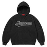 SUPREME QUILTED ZIP UP HOODED SWEATSHIRT-BLACK