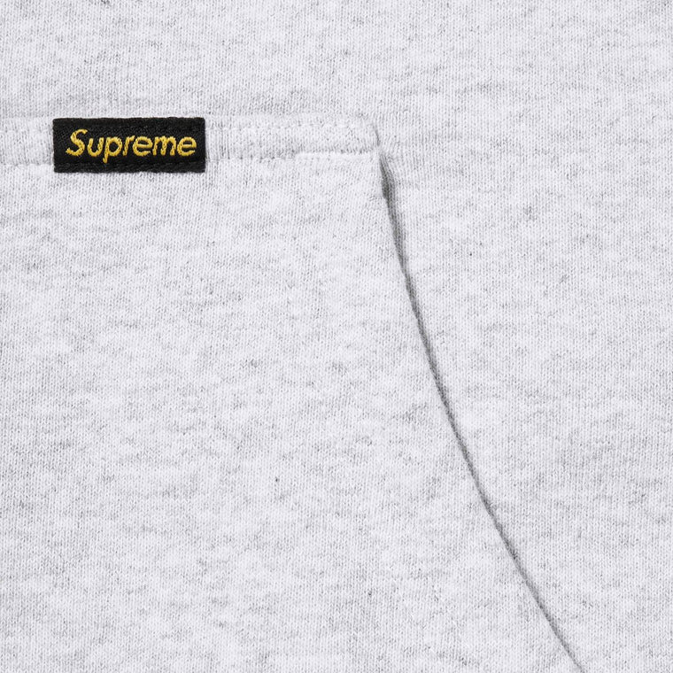 SUPREME REVERSIBLE WORK ZIP UP HOODED SWEATSHIRT-ASH GREY