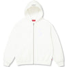 SUPREME S LOGO ZIP UP HOODED SWEATSHIRT-WHITE