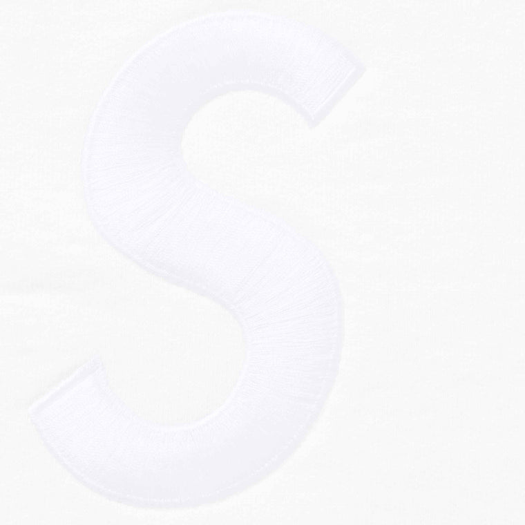 SUPREME S LOGO ZIP UP HOODED SWEATSHIRT-WHITE