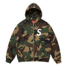 SUPREME S LOGO ZIP UP HOODED SWEATSHIRT-WOODLAND CAMO