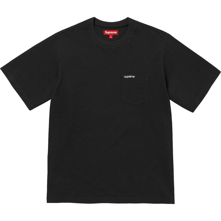 SUPREME S/S POCKET TEE-BLACK