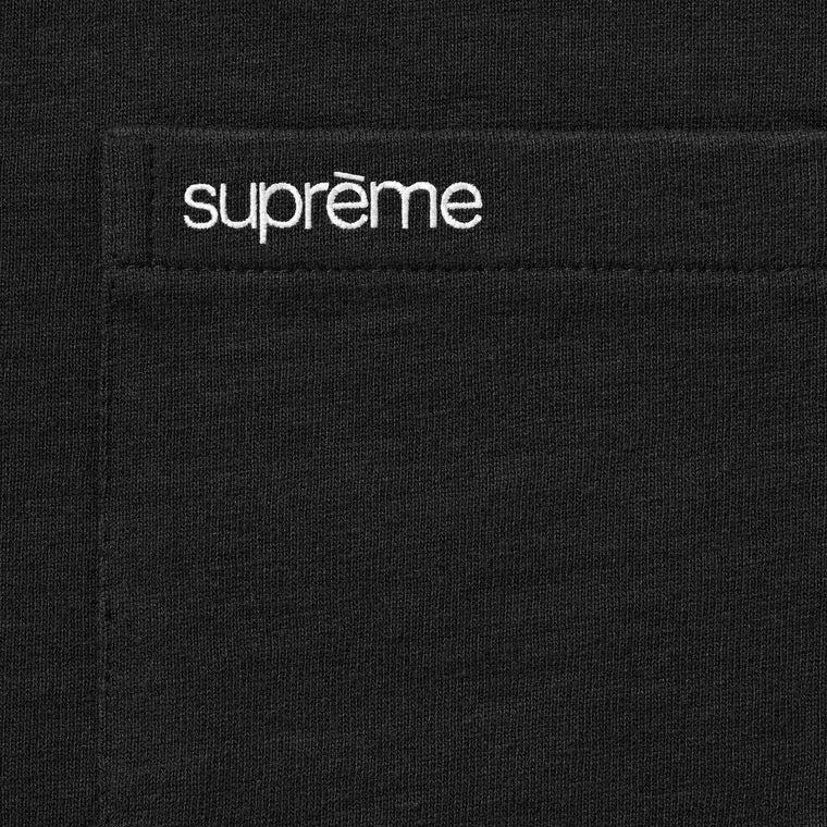 SUPREME S/S POCKET TEE-BLACK
