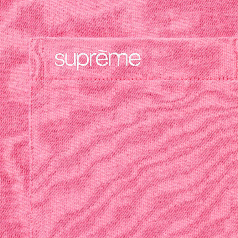 SUPREME S/S POCKET TEE-PINK