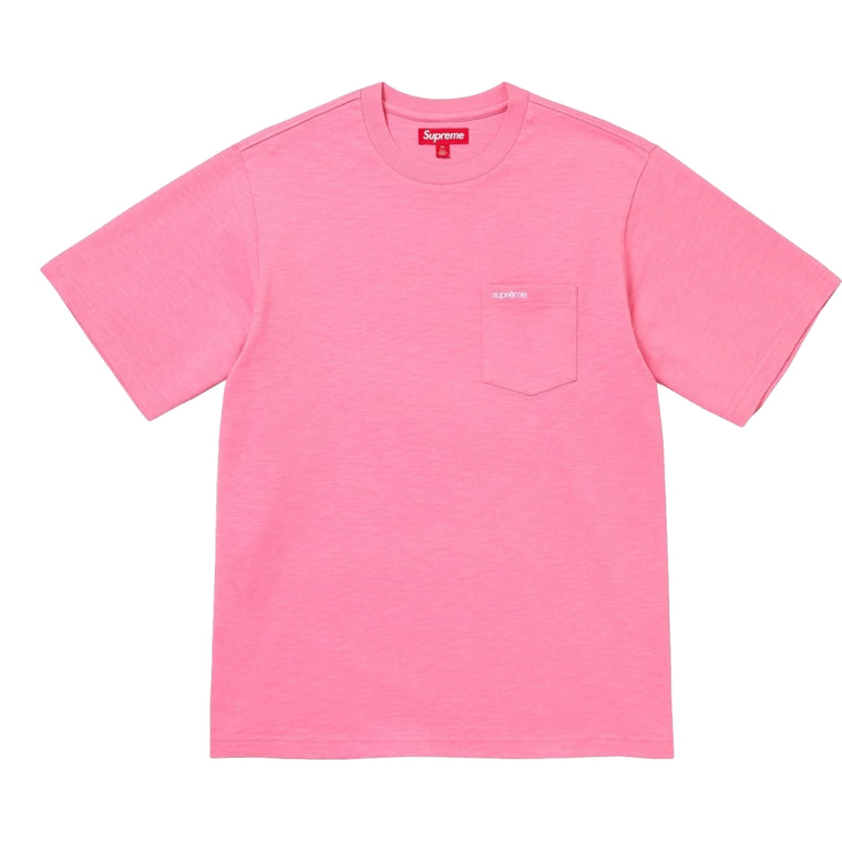 SUPREME S/S POCKET TEE-PINK