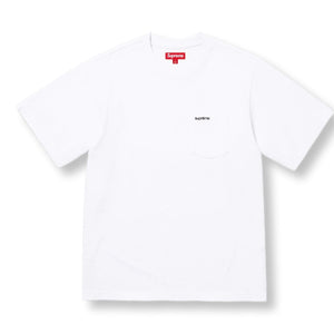 SUPREME S/S POCKET TEE-WHITE