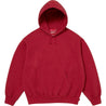 SUPREME SATIN APPLIQUE HOODED SWEATSHIRT-DARK RED