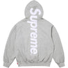 SUPREME SATIN APPLIQUE HOODED SWEATSHIRT-HEATHER GREY