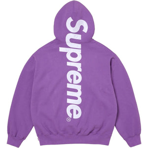 SUPREME SATIN APPLIQUE HOODED SWEATSHIRT-VIOLET