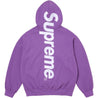 SUPREME SATIN APPLIQUE HOODED SWEATSHIRT-VIOLET