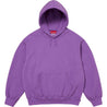 SUPREME SATIN APPLIQUE HOODED SWEATSHIRT-VIOLET
