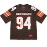 SUPREME SEQUIN FOOTBALL JERSEY-BROWN