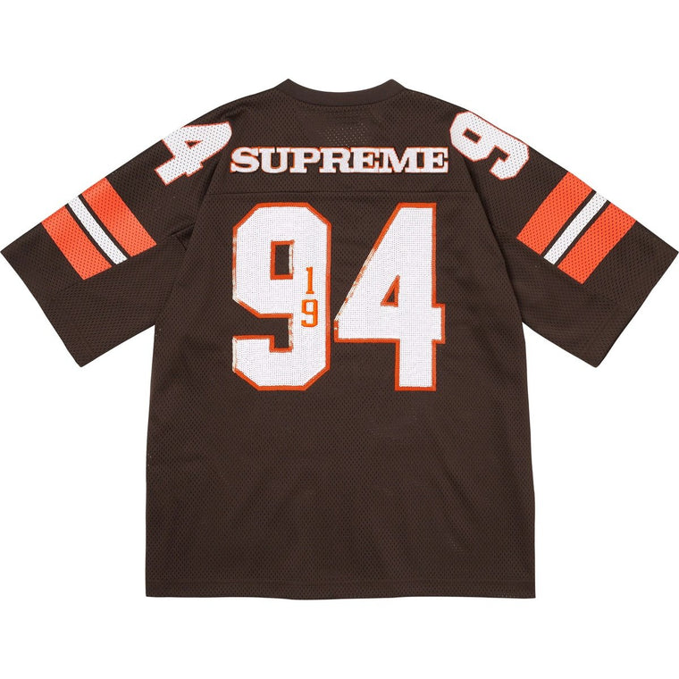 SUPREME SEQUIN FOOTBALL JERSEY-BROWN