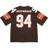 SUPREME SEQUIN FOOTBALL JERSEY-BROWN