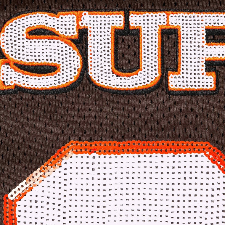 SUPREME SEQUIN FOOTBALL JERSEY-BROWN