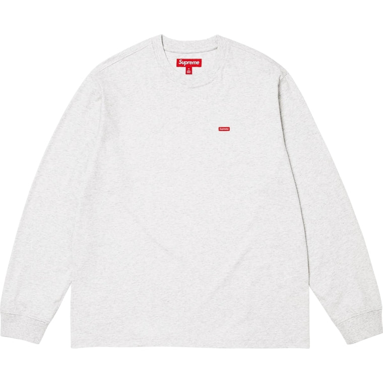 SUPREME SMALL BOX L/S TEE-ASH GREY