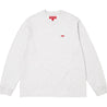 SUPREME SMALL BOX L/S TEE-ASH GREY