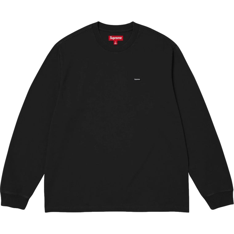 SUPREME SMALL BOX L/S TEE-BLACK