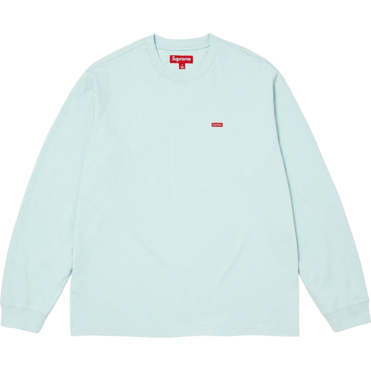 SUPREME SMALL BOX L/S TEE-LIGHT BLUE