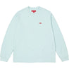 SUPREME SMALL BOX L/S TEE-LIGHT BLUE