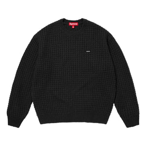 SUPREME SMALL BOX WAFFLE SWEATER-BLACK