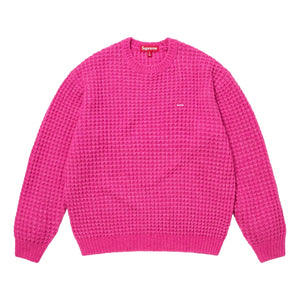 SUPREME SMALL BOX WAFFLE SWEATER-PINK