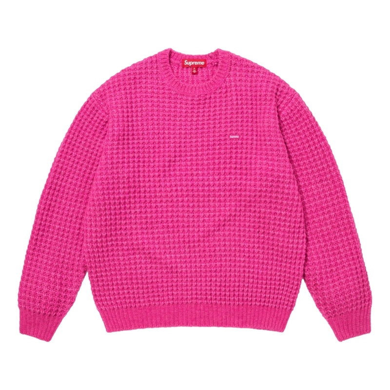 SUPREME SMALL BOX WAFFLE SWEATER-PINK - Popcorn Store