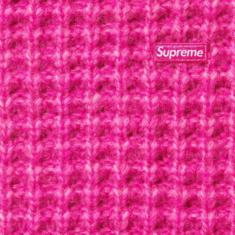 SUPREME SMALL BOX WAFFLE SWEATER-PINK