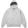 SUPREME SMALL BOX ZIP UP HOODED SWEATSHIRT-HEATHER GREY