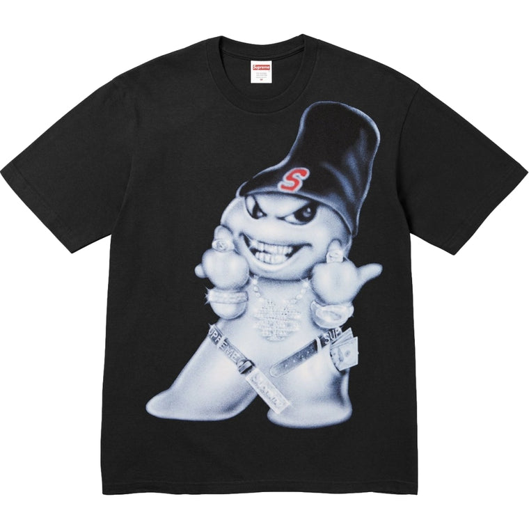 SUPREME SNOWMAN TEE-BLACK