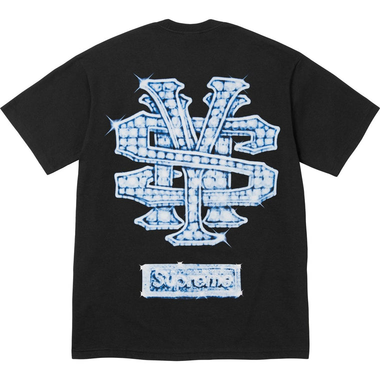 SUPREME SNOWMAN TEE-BLACK