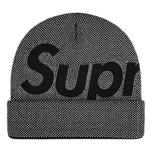 SUPREME STUDDED KNOCKOUT BIG LOGO BEANIE-BLACK