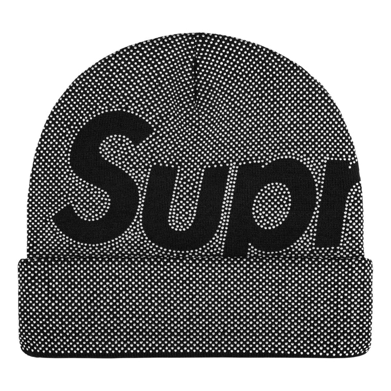 SUPREME STUDDED KNOCKOUT BIG LOGO BEANIE-BLACK
