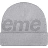 SUPREME STUDDED KNOCKOUT BIG LOGO BEANIE-HEATHER GREY
