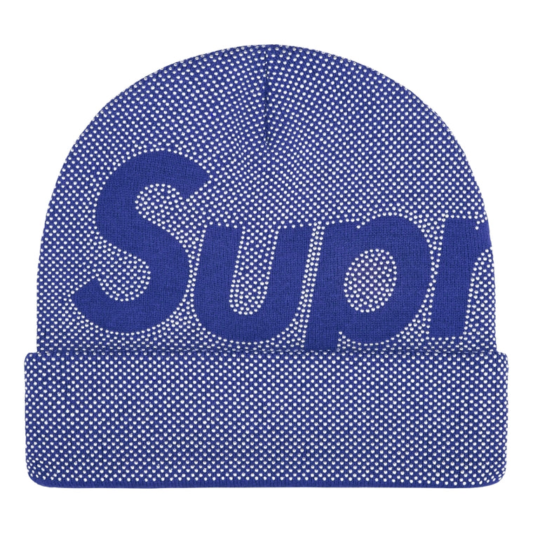 SUPREME STUDDED KNOCKOUT BIG LOGO BEANIE-ROYAL