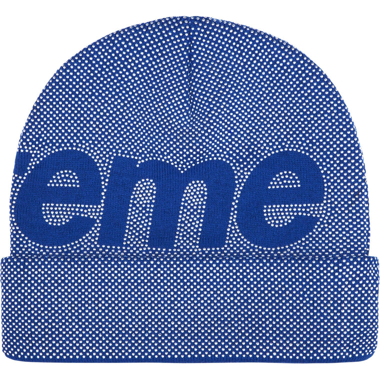 SUPREME STUDDED KNOCKOUT BIG LOGO BEANIE-ROYAL