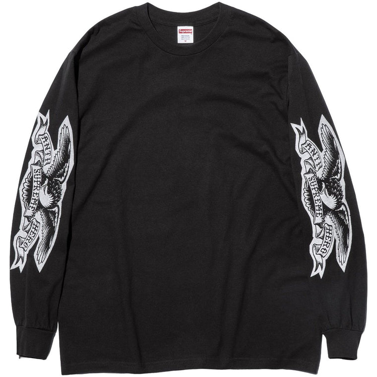 SUPREME ANTIHERO® EAGLE L/S TEE-BLACK