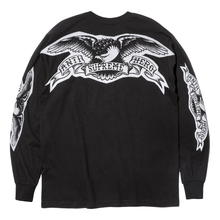 SUPREME ANTIHERO® EAGLE L/S TEE-BLACK