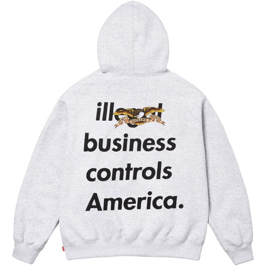 SUPREME ANTIHERO® HOODED SWEATSHIRT-ASH GREY