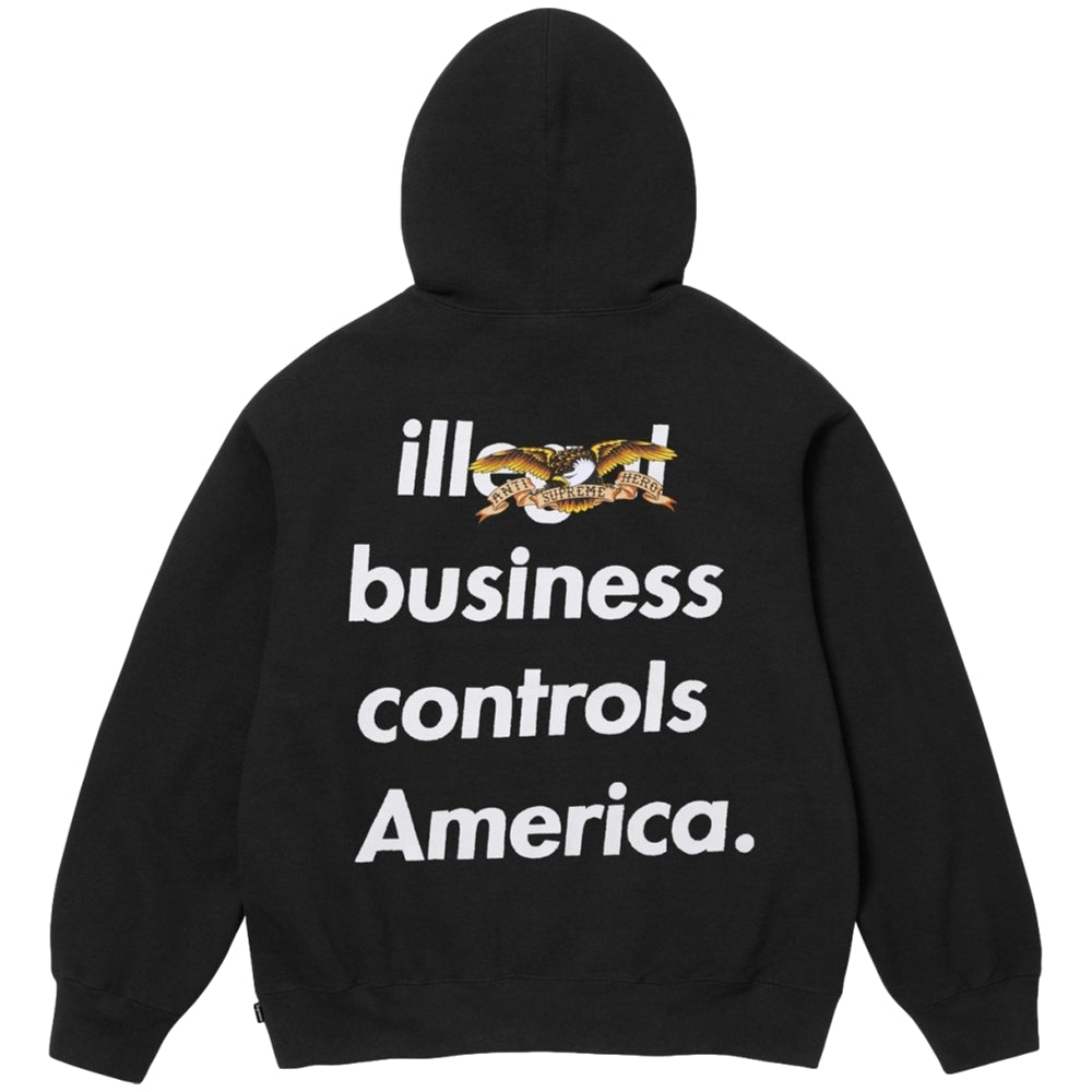 SUPREME ANTIHERO® HOODED SWEATSHIRT-BLACK