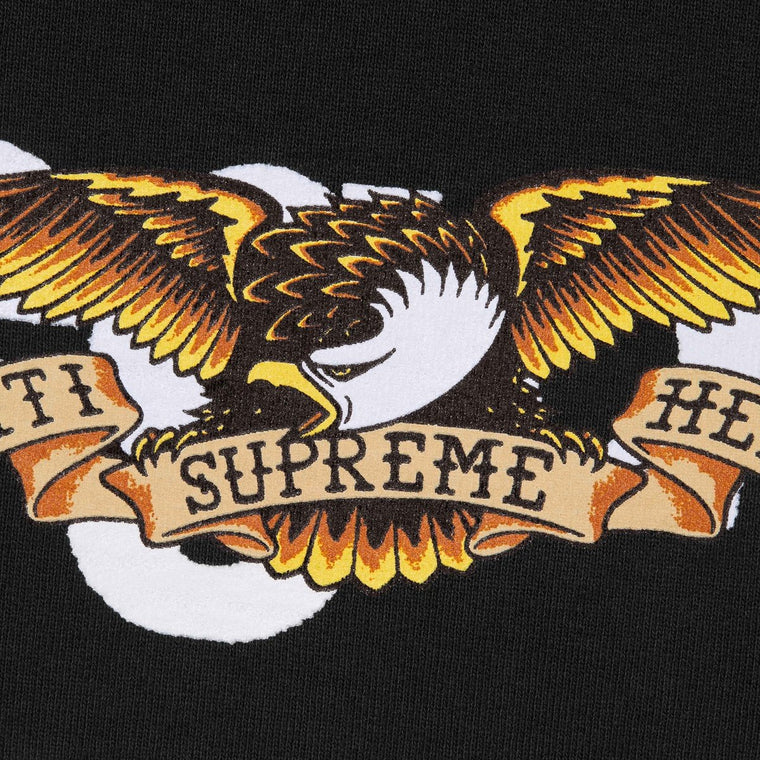 SUPREME ANTIHERO® HOODED SWEATSHIRT-BLACK