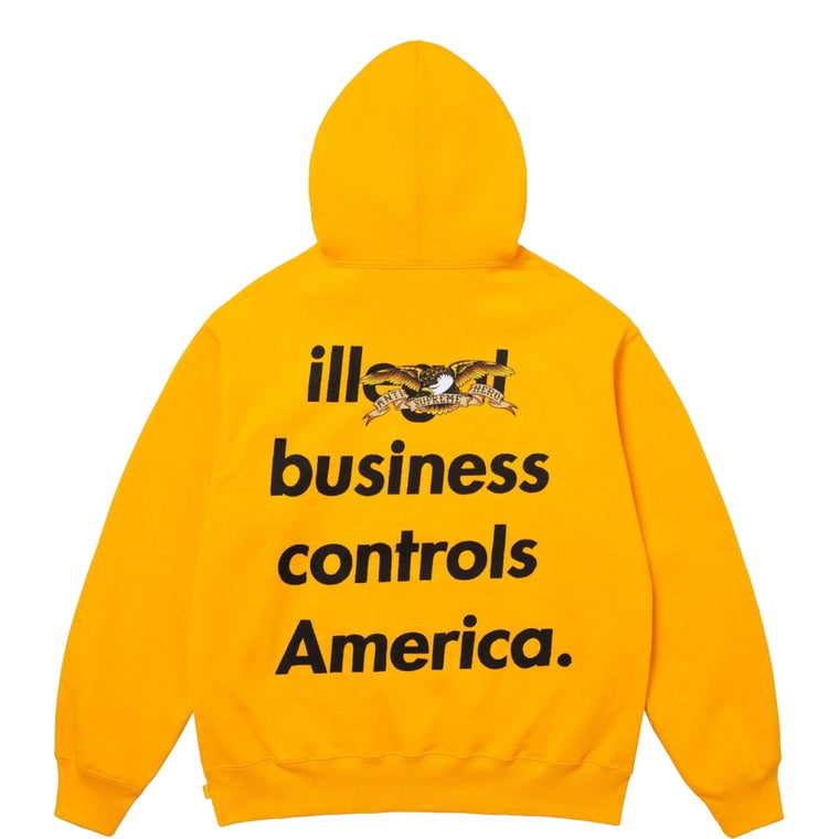 SUPREME ANTIHERO® HOODED SWEATSHIRT-BRIGHT GOLD