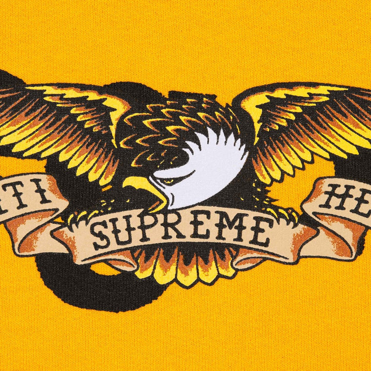 SUPREME ANTIHERO® HOODED SWEATSHIRT-BRIGHT GOLD