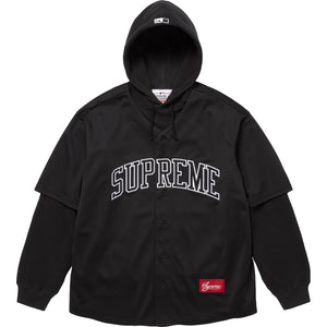 SUPREME CHICAGO WHITE SOX™ HOODED BASEBALL JERSEY-BLACK
