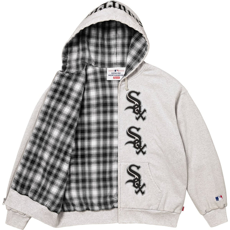SUPREME CHICAGO WHITE SOX™ ZIP UP HOODED SWEATSHIRT-ASH GREY