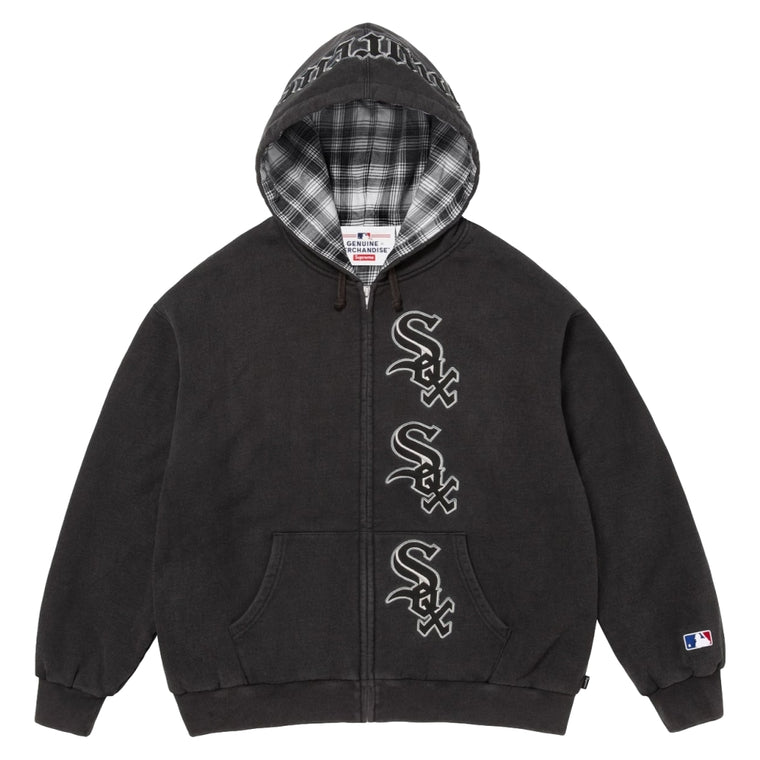 SUPREME CHICAGO WHITE SOX™ ZIP UP HOODED SWEATSHIRT-BLACK