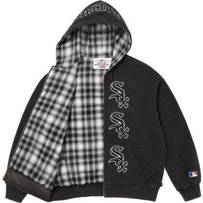 SUPREME CHICAGO WHITE SOX™ ZIP UP HOODED SWEATSHIRT-BLACK