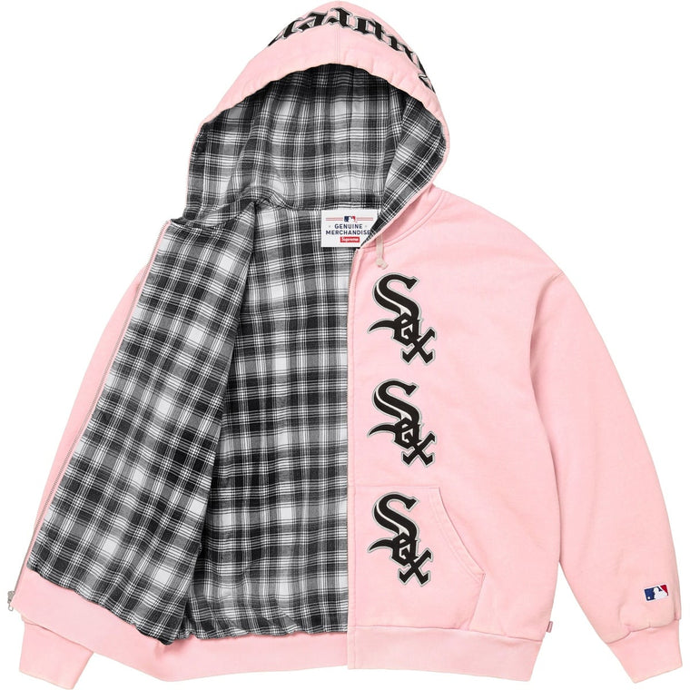 SUPREME CHICAGO WHITE SOX™ ZIP UP HOODED SWEATSHIRT-LIGHT PINK