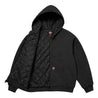 SUPREME DICKIES QUILTED LINED ZIP UP HOODED SWEATSHIRT-BLACK